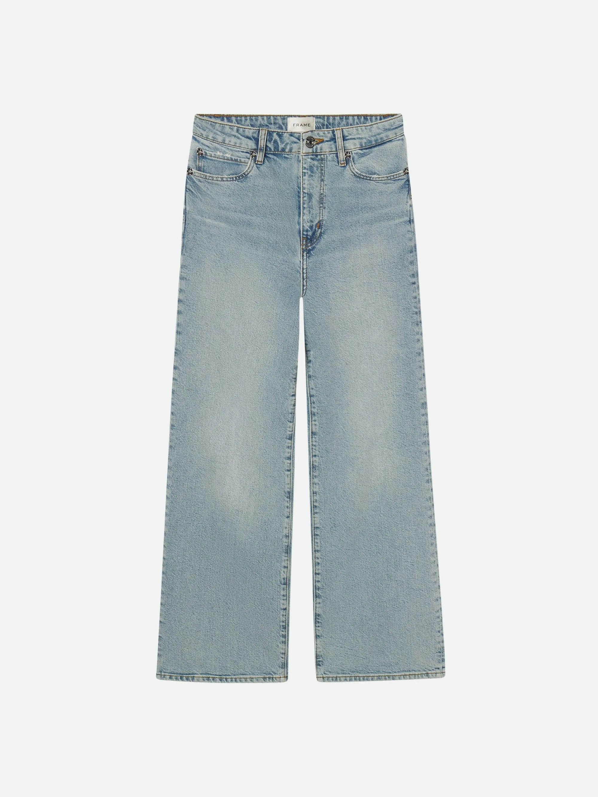 【FRAME】The Wide in Dolly 夏日淺藍水洗寬直筒牛仔褲 sold by Blue Beach Denim