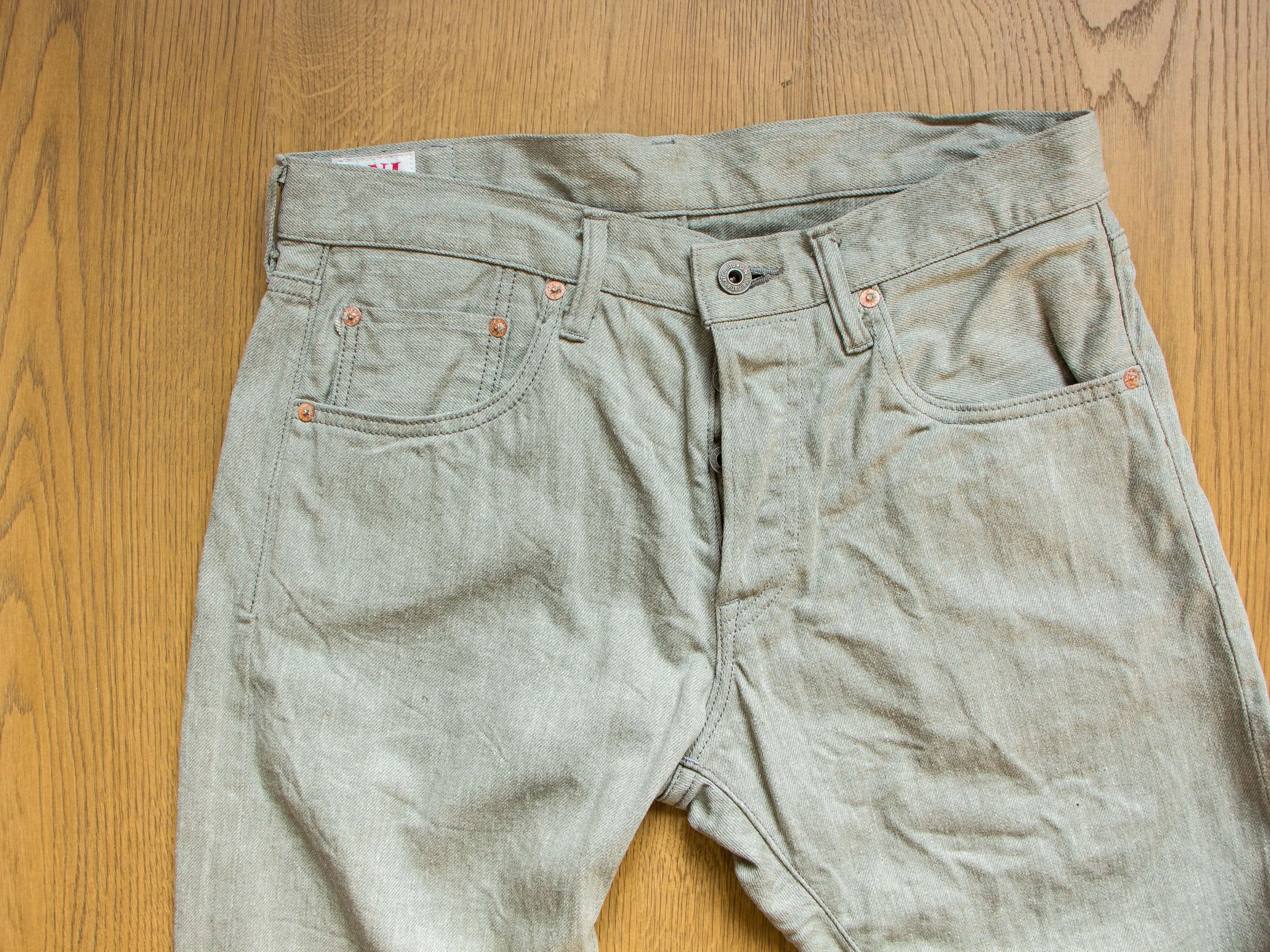 【ONI DENIM】246-Moku Mixed Gray Denim 11oz 雲煙灰修身直筒牛仔褲 sold by Blue Beach Denim product image thumbnail 4