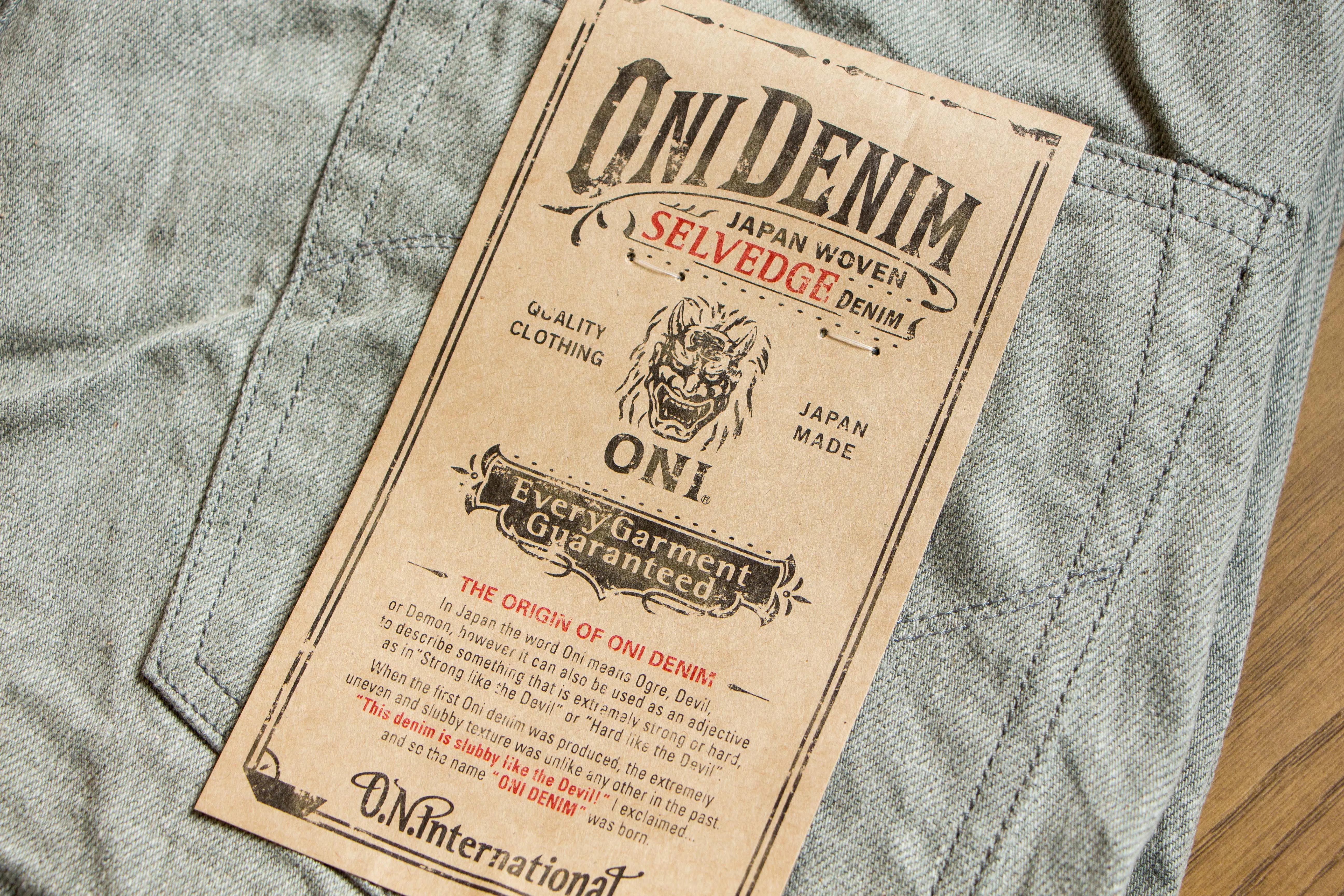 【ONI DENIM】246-Moku Mixed Gray Denim 11oz 雲煙灰修身直筒牛仔褲 sold by Blue Beach Denim product image thumbnail 3