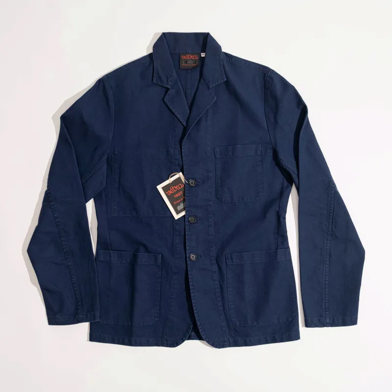 【Vetra】French Workwear 1G55/14 Organic Twill Blazer NAVY 海藍法式工作西裝夾克 sold by Blue Beach Denim