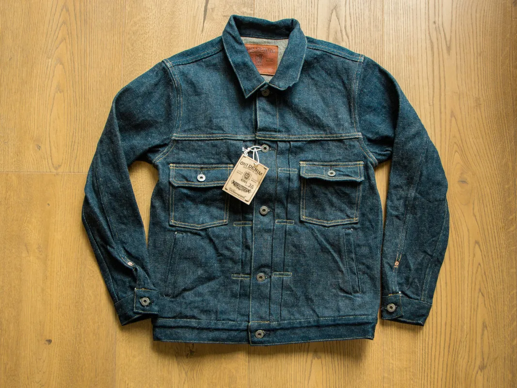【ONI DENIM】02516P-ZR-BEG Secret Denim Beige Weft 20oz 鬼秘二代牛仔外套 made by Oni