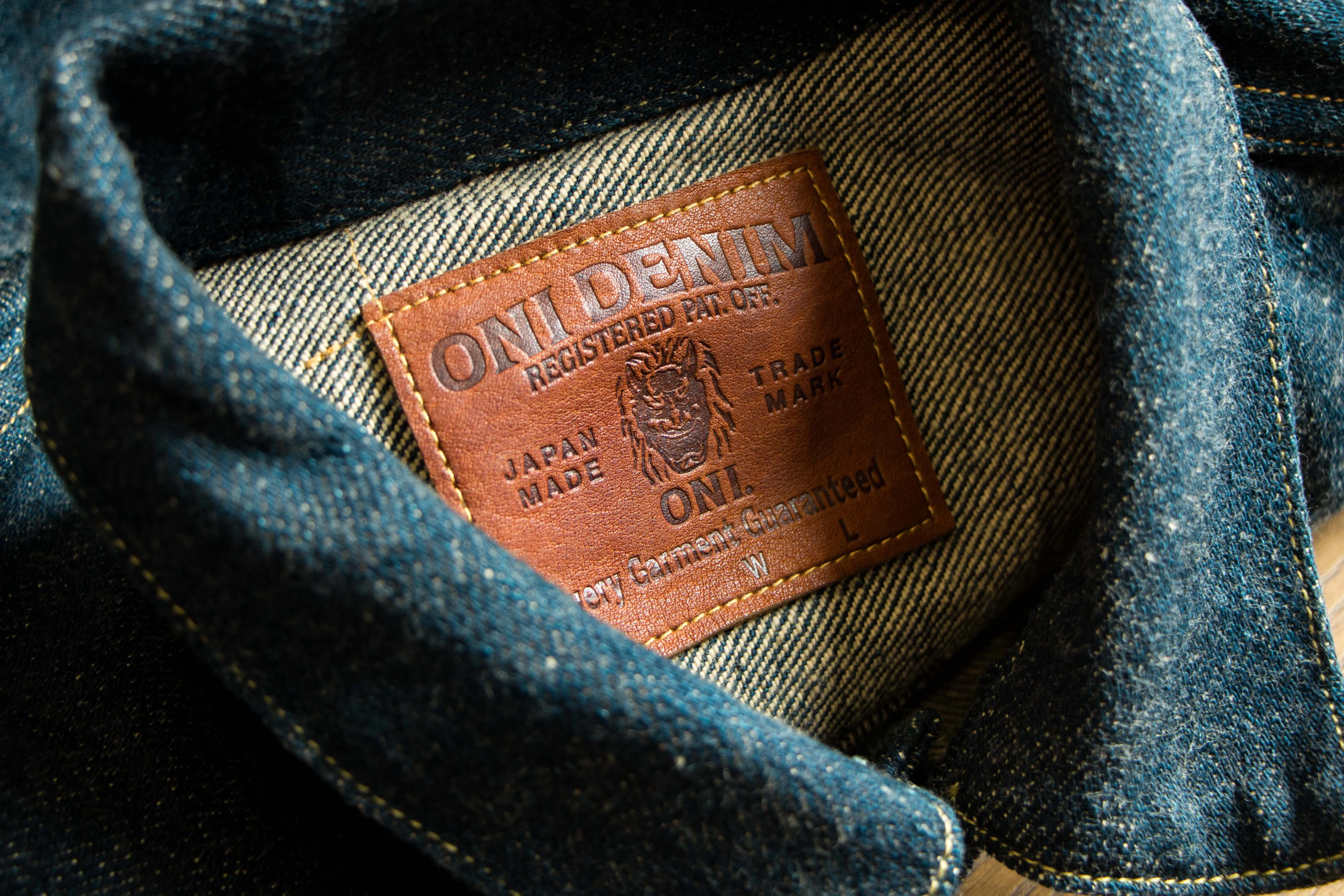 【ONI DENIM】02516P-ZR-BEG Secret Denim Beige Weft 20oz 鬼秘二代牛仔外套 sold by Blue Beach Denim product image thumbnail 2