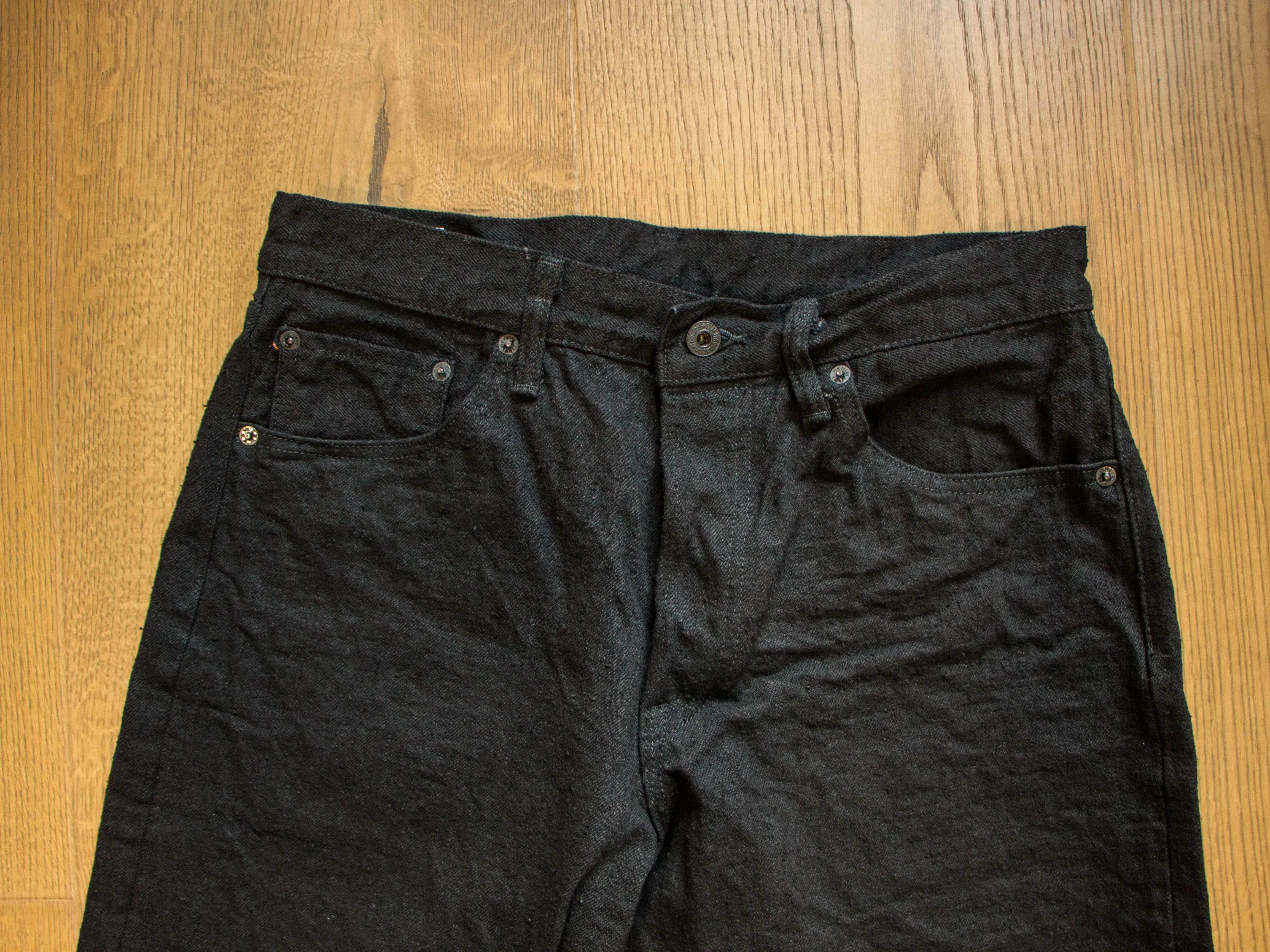 【ONI DENIM】622-CCD-BKBK Crushed Concrete Denim 黑碎石丹寧修身錐形牛仔褲 sold by Blue Beach Denim product image thumbnail 5