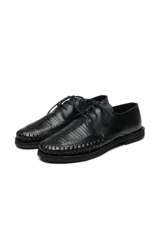 【CHAMULA】Veracruz Black Sandals 黑色墨西哥手工編織鞋 sold by Blue Beach Denim
