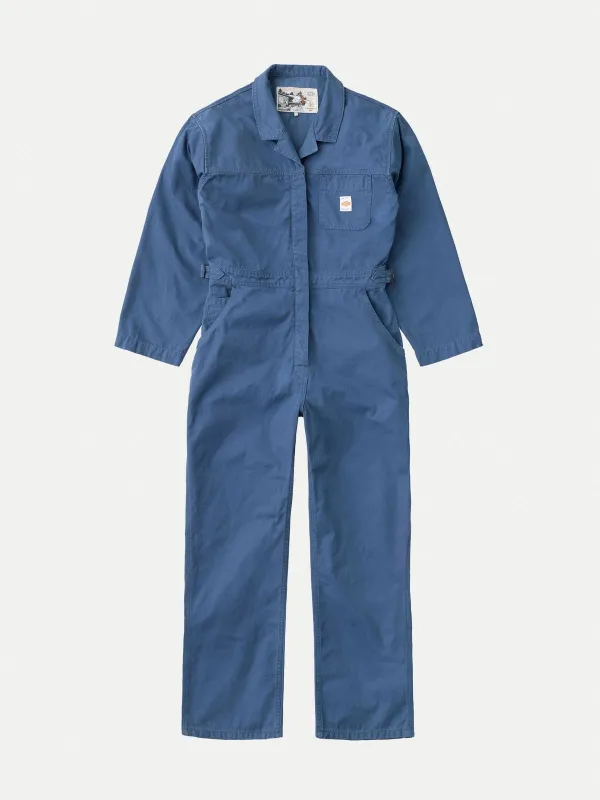 【Nudie Jeans】Freya Boiler Suit French Twill／洗舊斜紋布 法式寬鬆連身工作服 sold by Blue Beach Denim