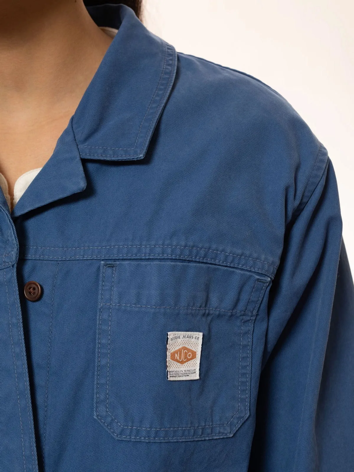 【Nudie Jeans】Freya Boiler Suit French Twill/洗舊斜紋布 法式寬鬆連身工作服 sold by Blue Beach Denim product image thumbnail 3
