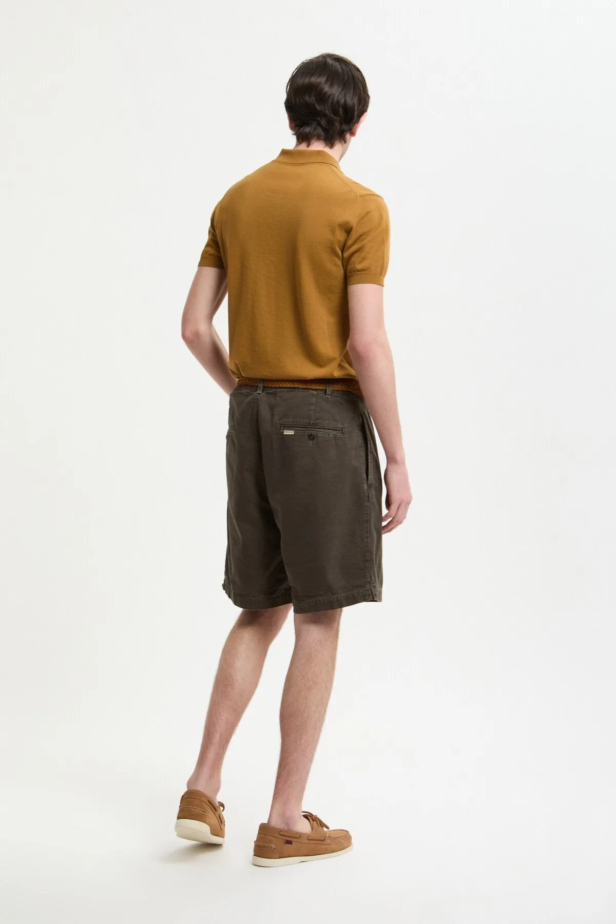 【Baracuta】Canvas Garment Dyed Shorts Faded Black 顏料染帆布短褲褪黑色 sold by Blue Beach Denim product image thumbnail 4