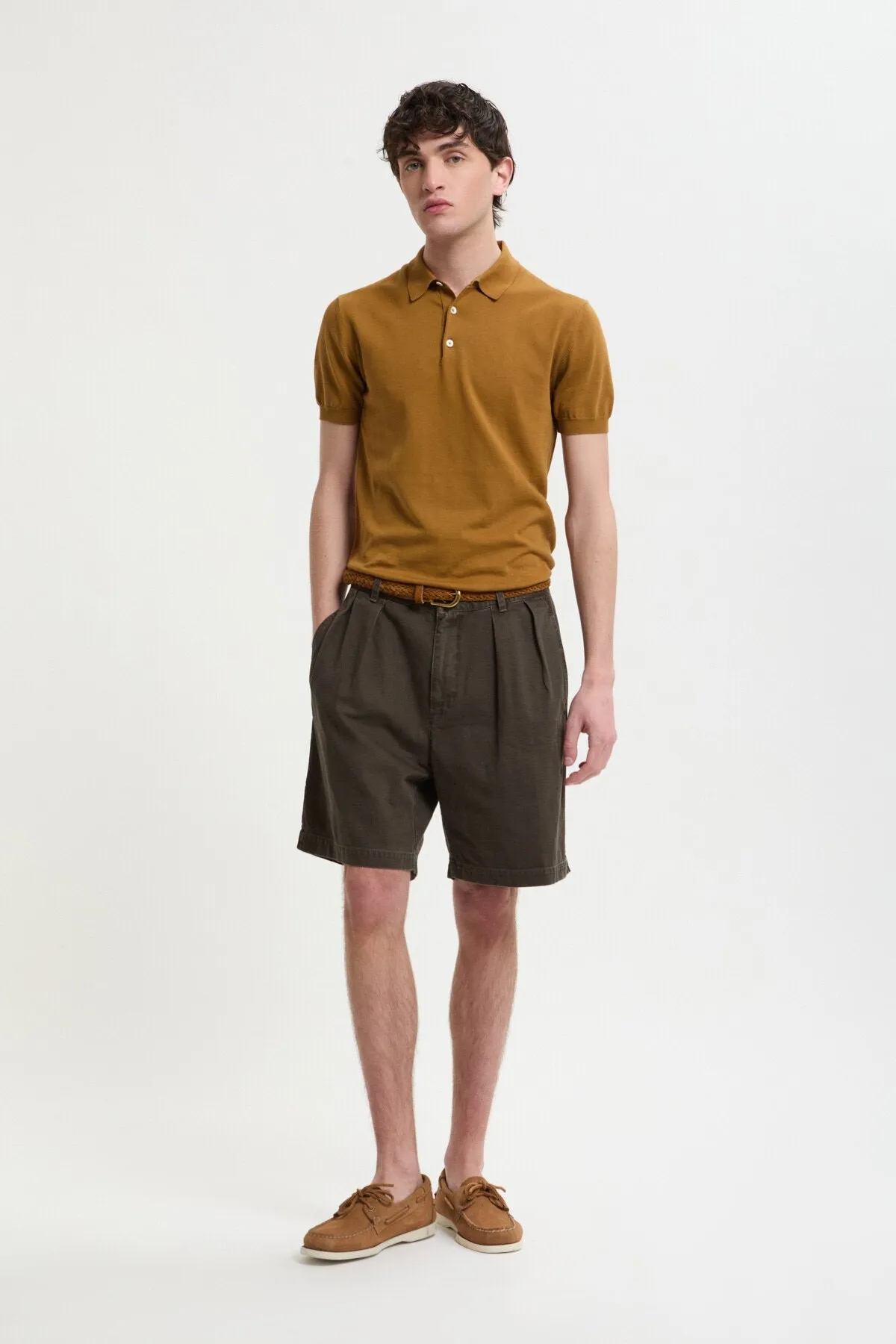 【Baracuta】Canvas Garment Dyed Shorts Faded Black 顏料染帆布短褲褪黑色 sold by Blue Beach Denim product image thumbnail 2