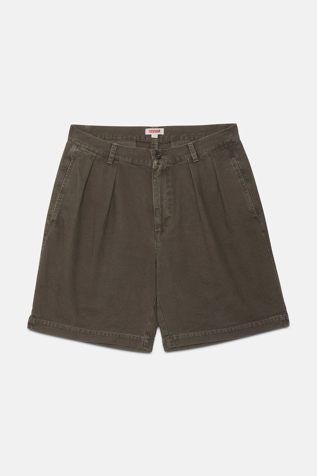 【Baracuta】Canvas Garment Dyed Shorts Faded Black 顏料染帆布短褲褪黑色 sold by Blue Beach Denim