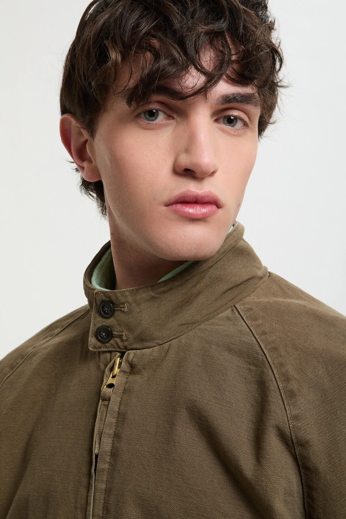 【Baracuta】G9 Canvas Garment Tarmac Green 顏料染帆布版G9水洗綠 sold by Blue Beach Denim product image thumbnail 3