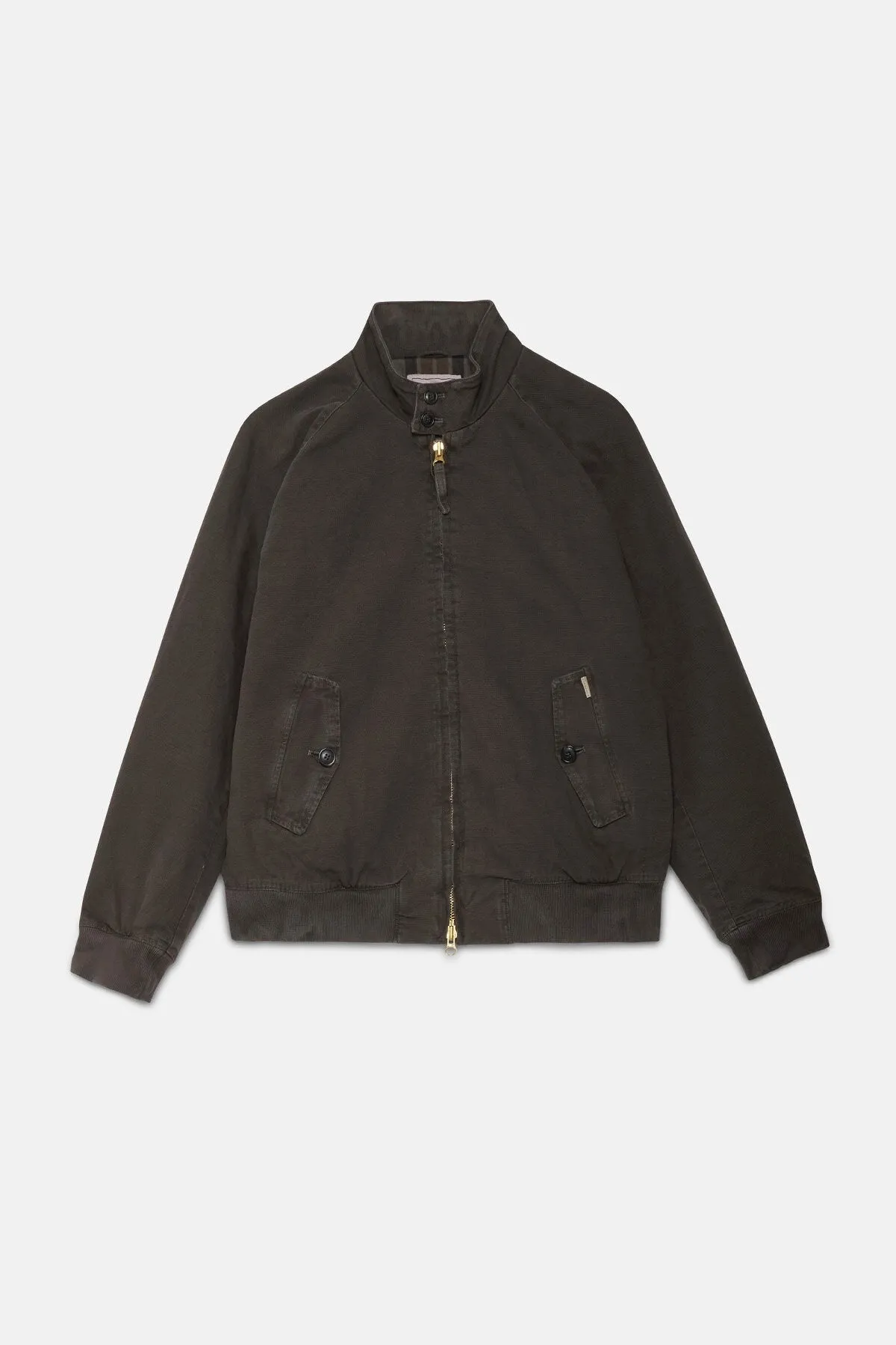 【Baracuta】G9 Canvas Garment Faded Black 顏料染帆布版G9水洗黑 sold by Blue Beach Denim