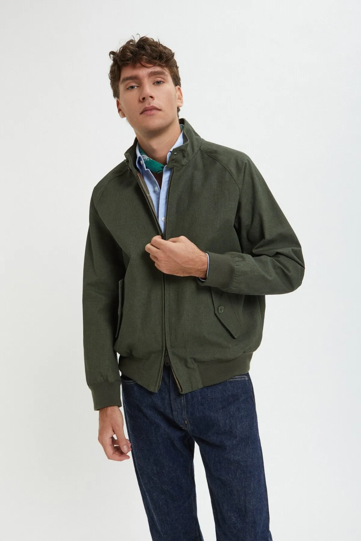 【Baracuta】Tent Cloth G9 Green 乾式上蠟軍帳布料G9綠色 sold by Blue Beach Denim product image thumbnail 2