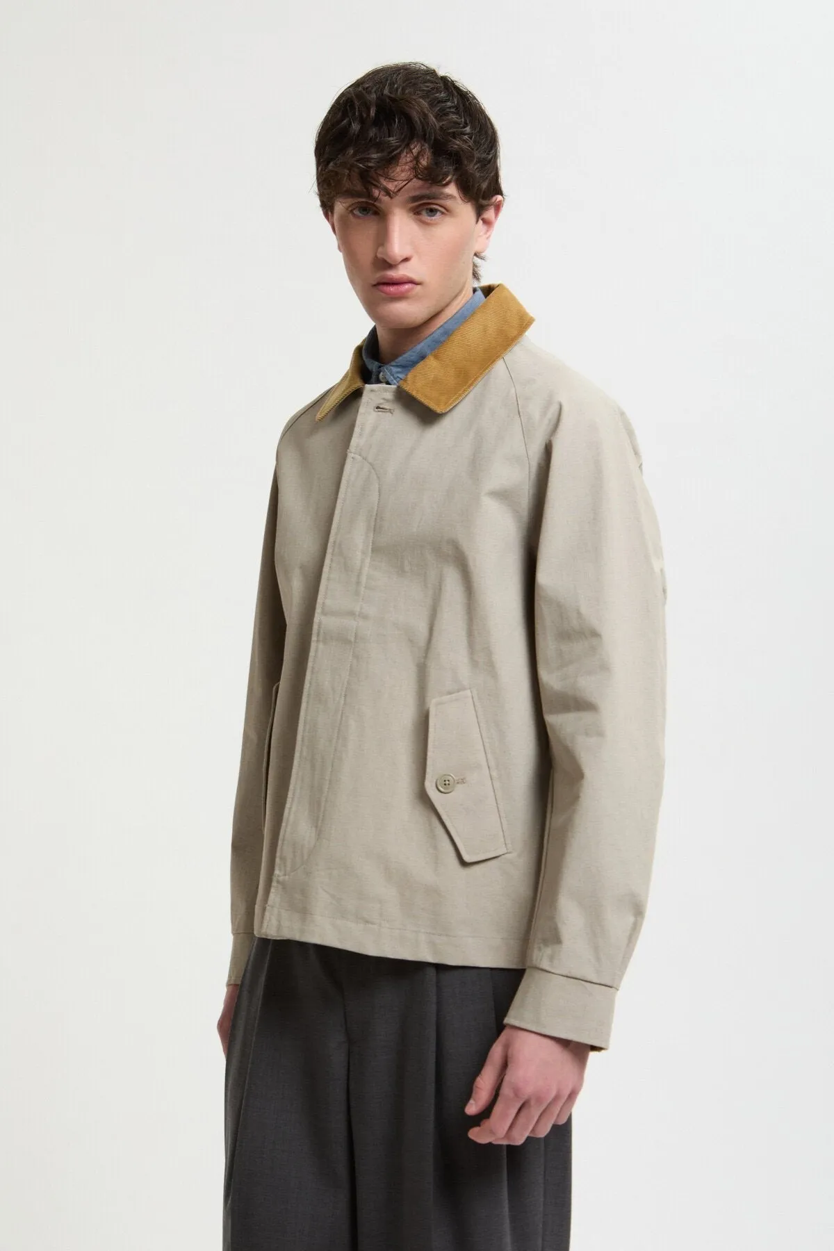 【Baracuta】Tent Cloth Carcoat Beige 乾式上蠟軍帳布料短版汽車夾克米白 sold by Blue Beach Denim product image thumbnail 2