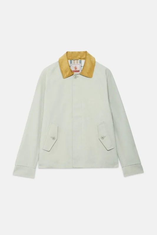 【Baracuta】Tent Cloth Carcoat Beige 乾式上蠟軍帳布料短版汽車夾克米白 made by Baracuta