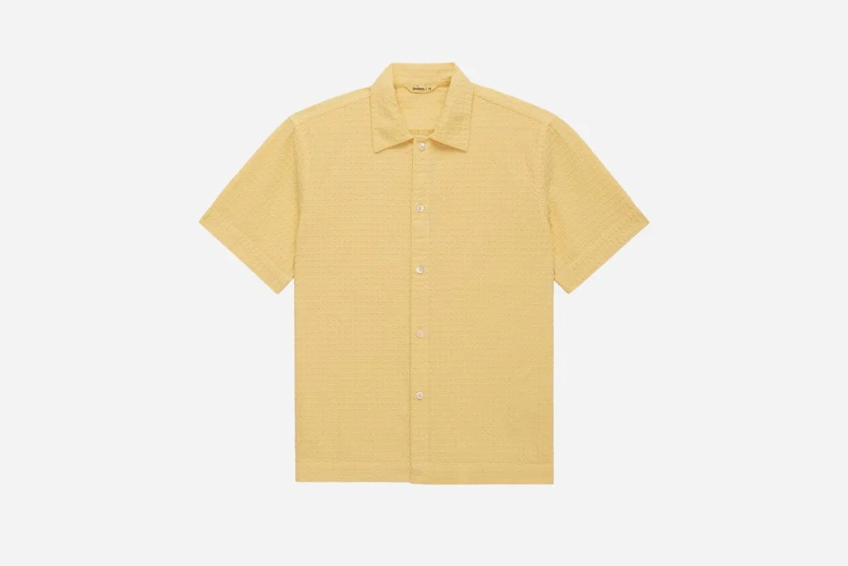 【3sixteen】Resort Shirt Sunflower Geo Weave 向日葵色立體織紋渡假襯衫 sold by Blue Beach Denim