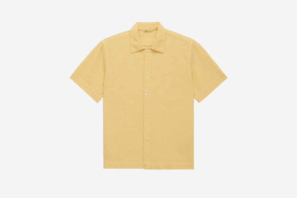 【3sixteen】Resort Shirt Sunflower Geo Weave 向日葵色立體織紋渡假襯衫 sold by Blue Beach Denim