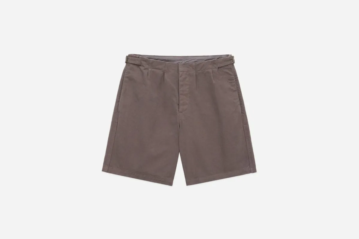 【3sixteen】Safari Shorts Tobacco Twill 簡約狩獵短褲菸草 sold by Blue Beach Denim