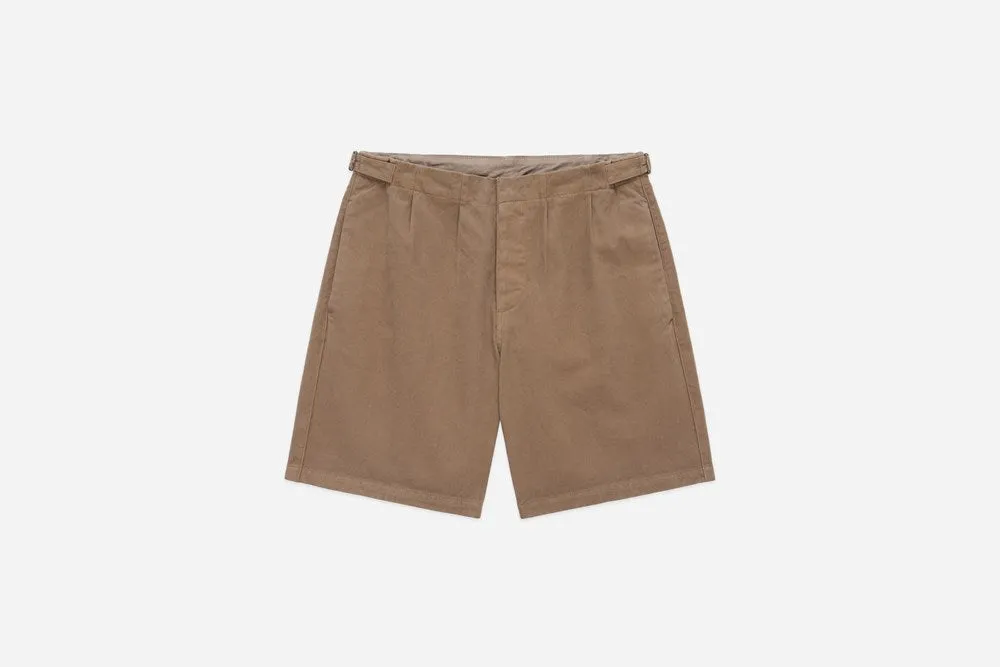 【3sixteen】Safari Shorts Khaki Twill 簡約狩獵短褲卡其 sold by Blue Beach Denim