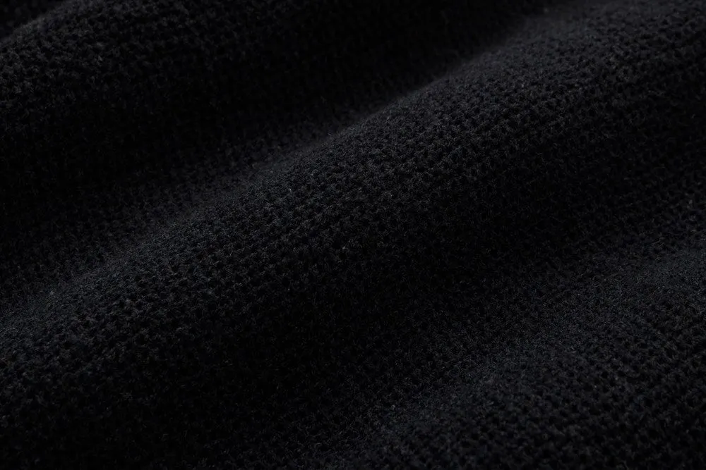 【3sixteen】Loop Collar Shirt Black Mesh 水洗黑手織感網布古巴領開襟衫 sold by Blue Beach Denim product image thumbnail 3