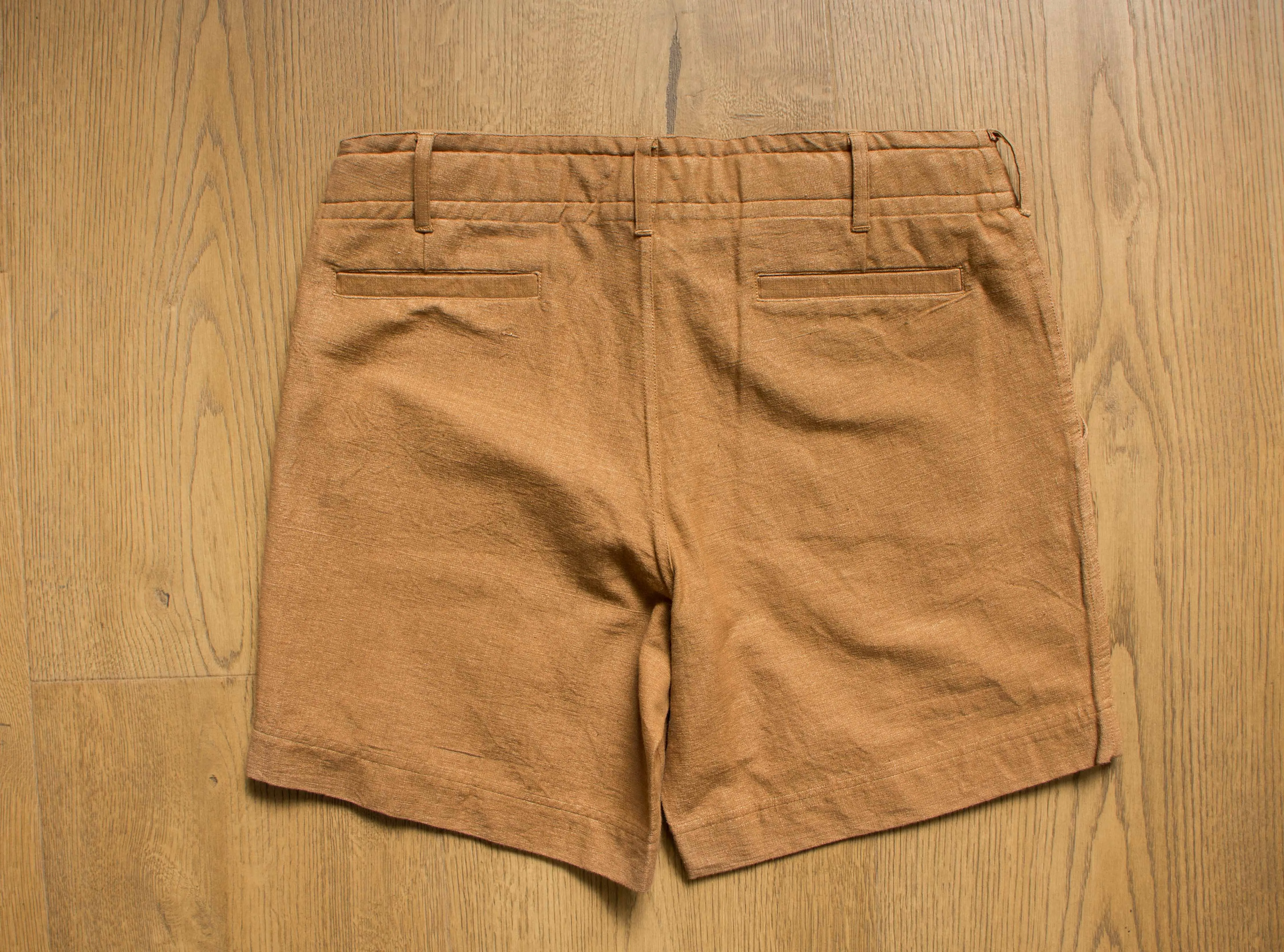 【INDI+ASH】Obelisk Short Cutch 手染軍風短褲鐵天然兒茶樹咖啡染 sold by Blue Beach Denim product image thumbnail 4