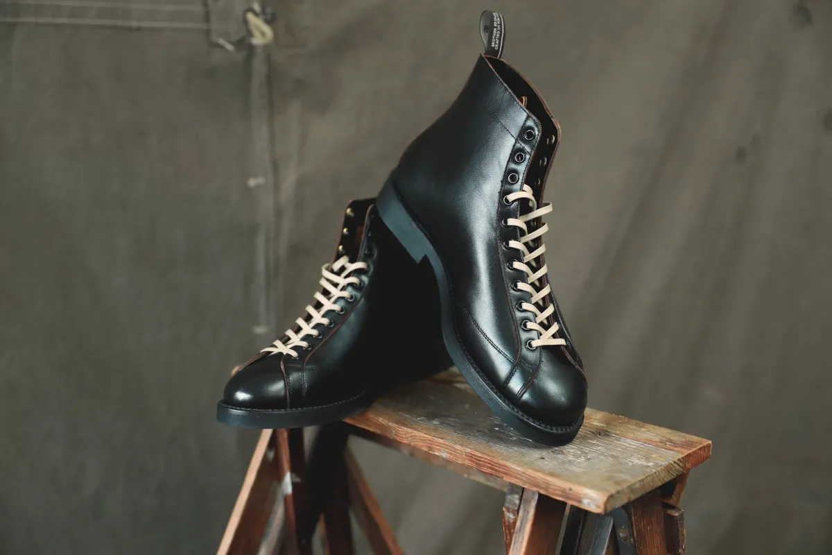 【Brother Bridge】Henry Boxing Boots Horsehide Teacore Black 拳擊手靴猴靴黑色茶芯馬皮 sold by Blue Beach Denim