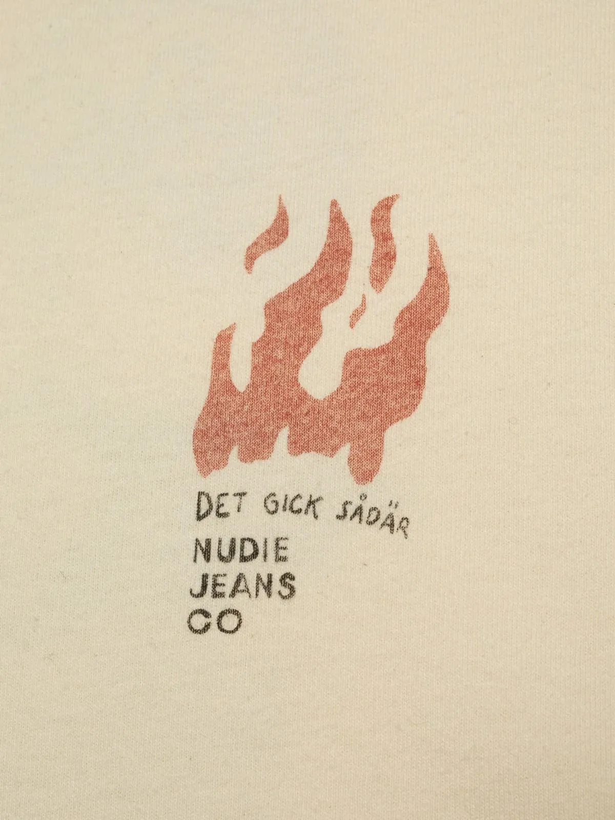 【Nudie Jeans】Koffe Fails T-Shirt Ecru 米白色短袖運氣超背圖 T sold by Blue Beach Denim product image thumbnail 3