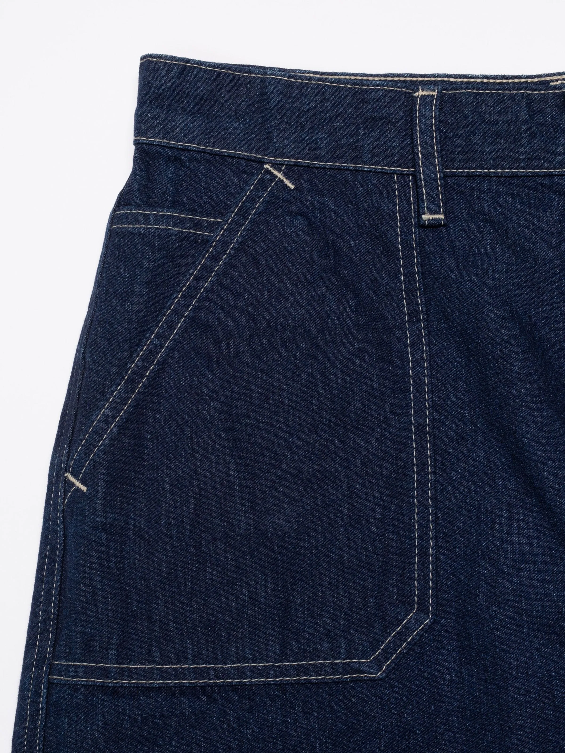 【Nudie Jeans】Boel Painter Denim Skirt Dark Blue 深藍水洗高腰畫家牛仔裙 sold by Blue Beach Denim product image thumbnail 5