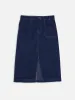 【Nudie Jeans】Boel Painter Denim Skirt Dark Blue 深藍水洗高腰畫家牛仔裙 sold by Blue Beach Denim