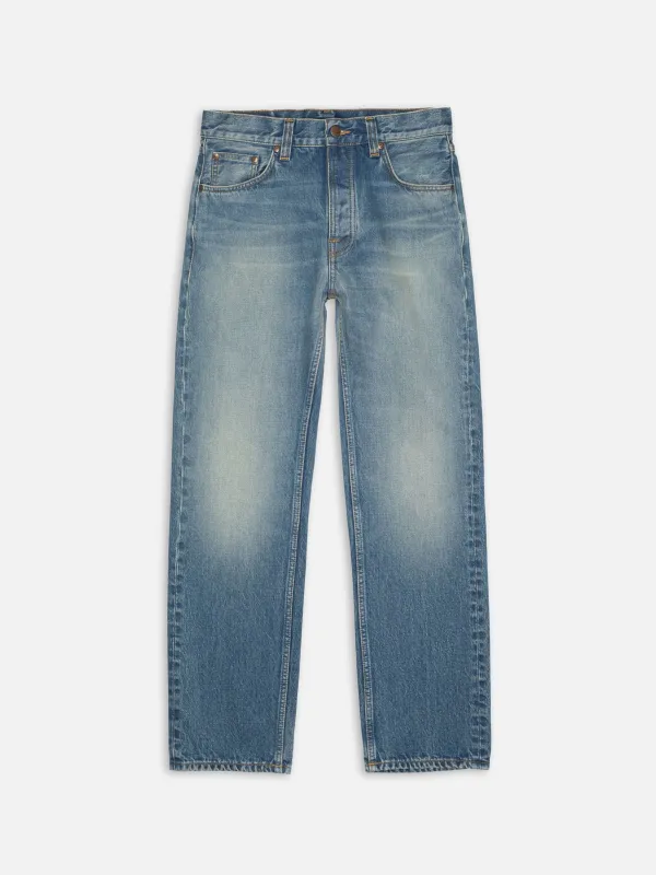 【Nudie Jeans】Rad Rufus Summer Shadow 夏日復古藍寬鬆直筒牛仔褲 sold by Blue Beach Denim
