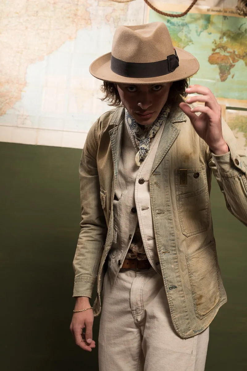 【Scarti-Lab】403 SG506 卡其色復古帆布背心 sold by Blue Beach Denim product image thumbnail 2