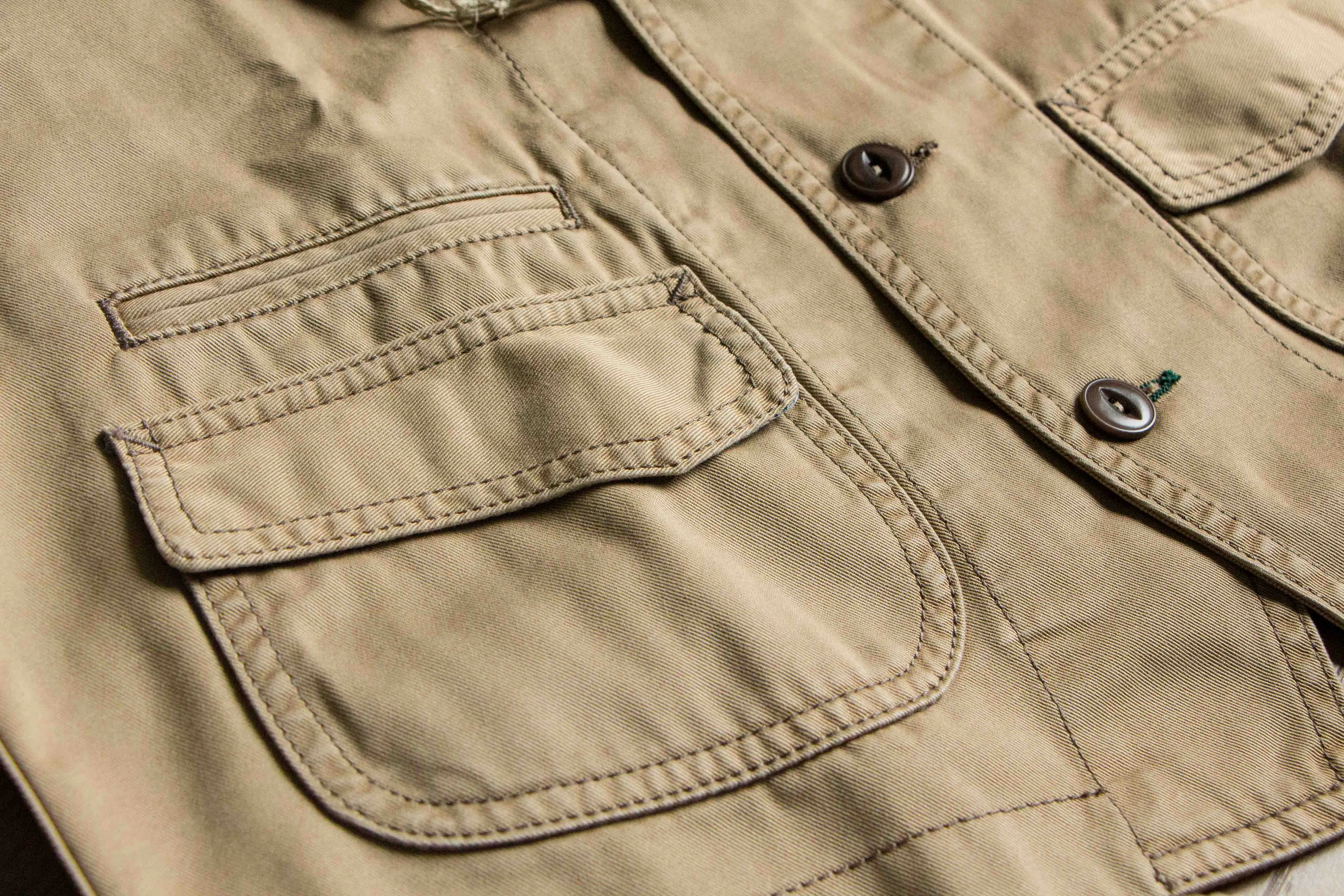 【Scarti-Lab】403 SG506 卡其色復古帆布背心 sold by Blue Beach Denim product image thumbnail 3