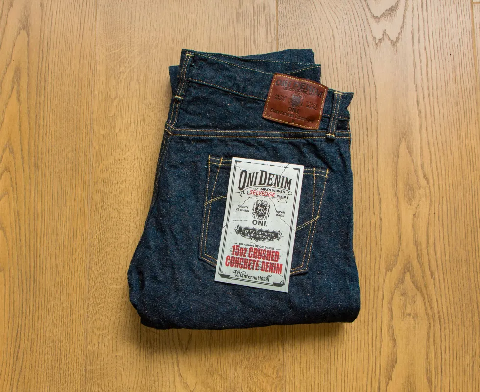 【ONI DENIM】902-CCD-MOCA Moca Weft Crushed Concrete Denim 紅土碎石丹寧高腰錐形牛仔褲 made by Oni