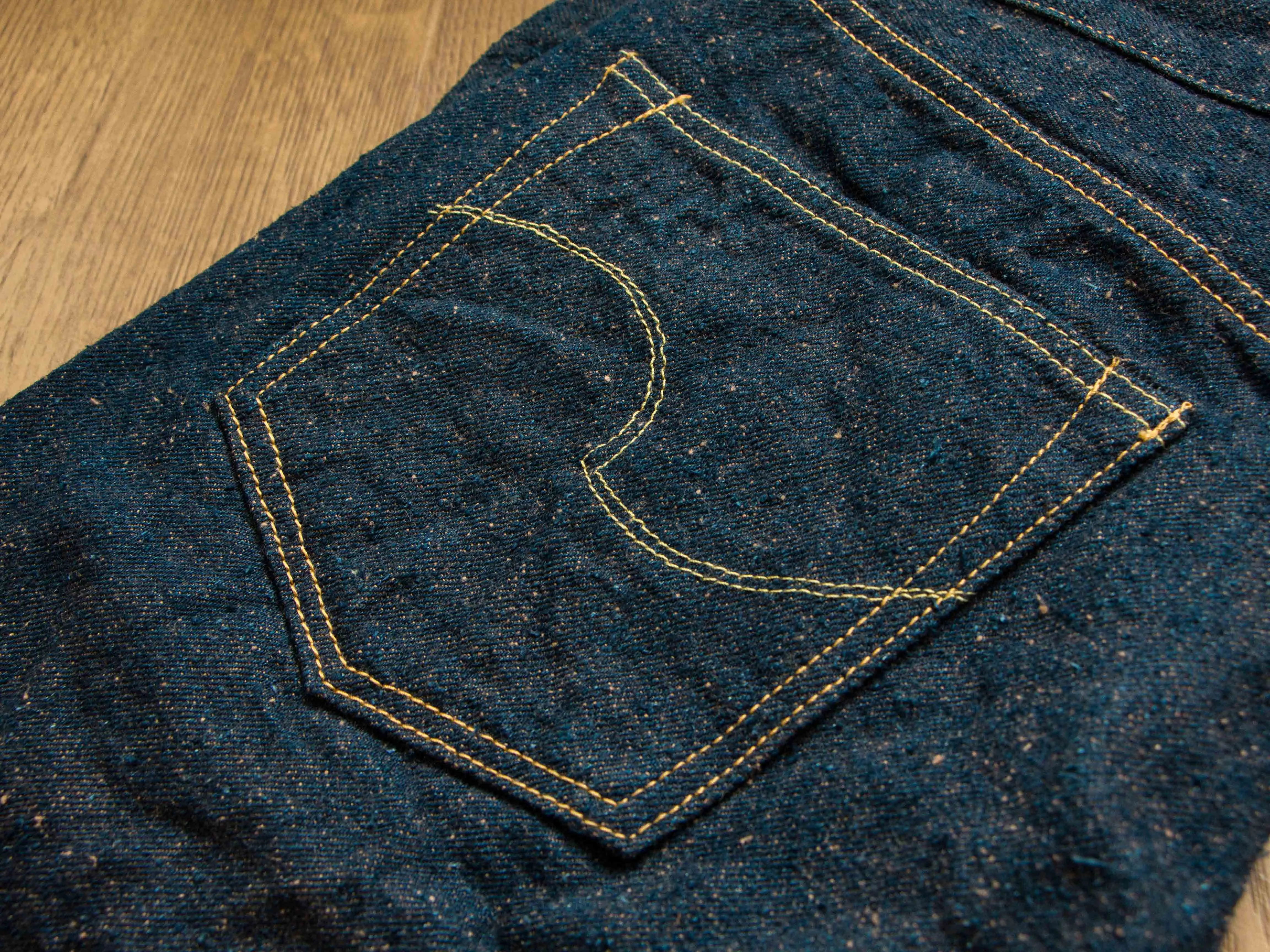 【ONI DENIM】902-CCD-MOCA Moca Weft Crushed Concrete Denim 紅土碎石丹寧高腰錐形牛仔褲 sold by Blue Beach Denim product image thumbnail 5