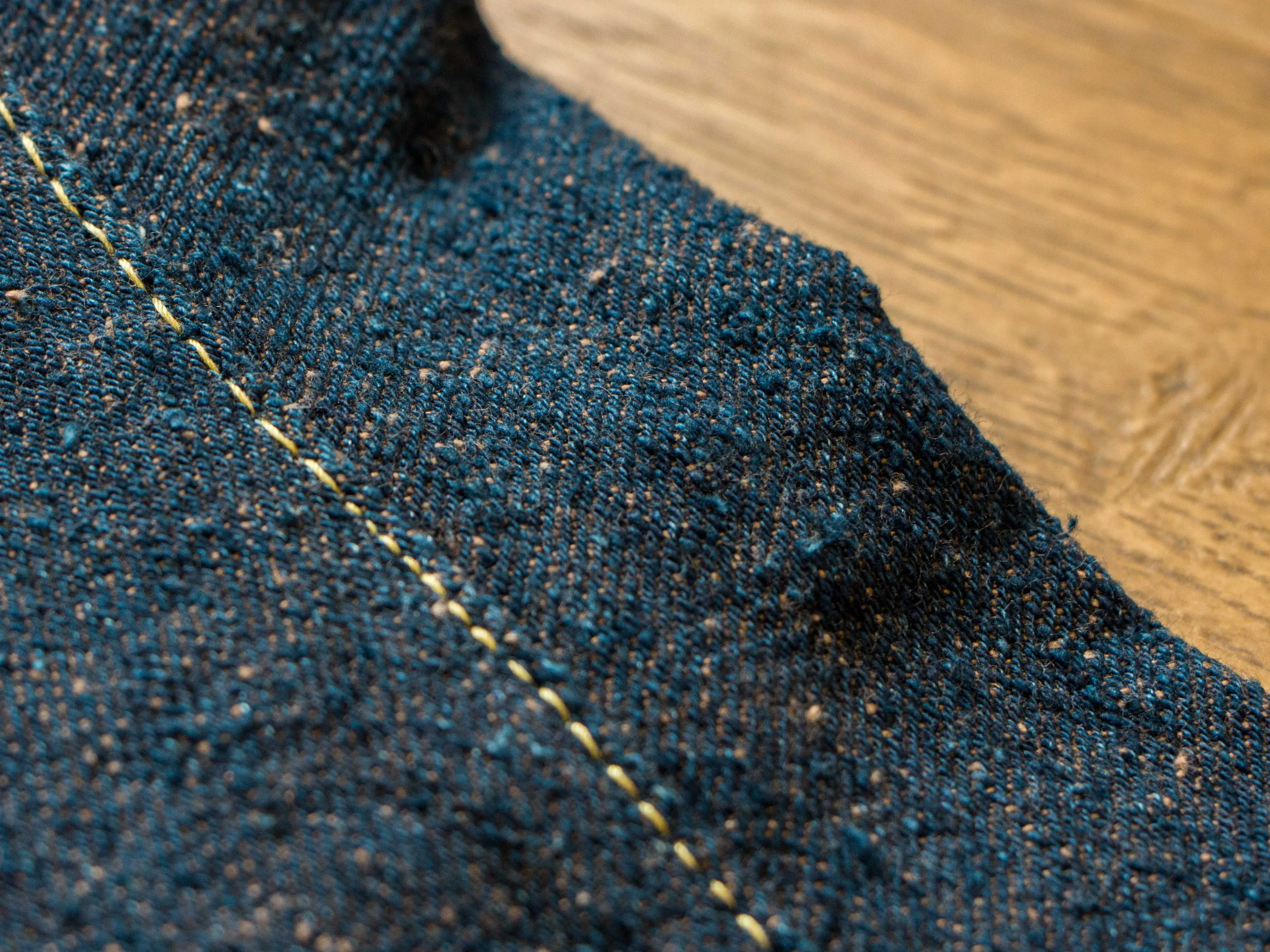 【ONI DENIM】902-CCD-MOCA Moca Weft Crushed Concrete Denim 紅土碎石丹寧高腰錐形牛仔褲 sold by Blue Beach Denim product image thumbnail 3