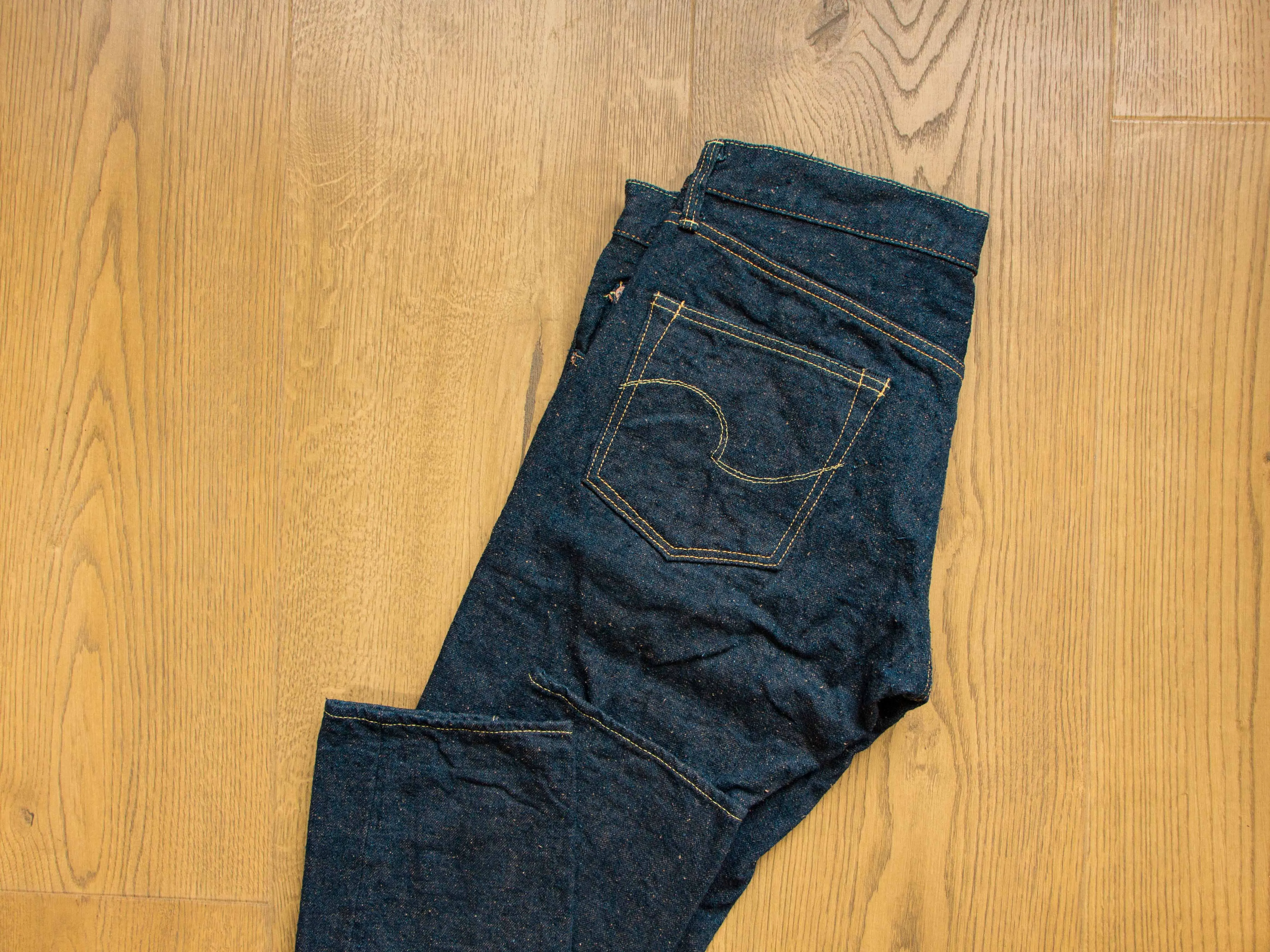 【ONI DENIM】902-CCD-MOCA Moca Weft Crushed Concrete Denim 紅土碎石丹寧高腰錐形牛仔褲 sold by Blue Beach Denim product image thumbnail 4