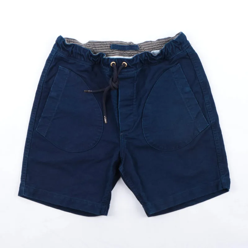 【Freenote】Premium Deck Short Indigo 靛藍染叢林布甲板短褲 sold by Blue Beach Denim