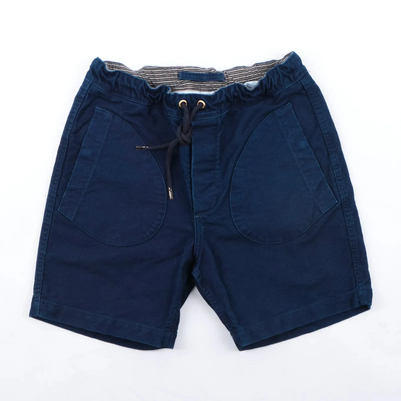【Freenote】Premium Deck Short Indigo 靛藍染叢林布甲板短褲 sold by Blue Beach Denim