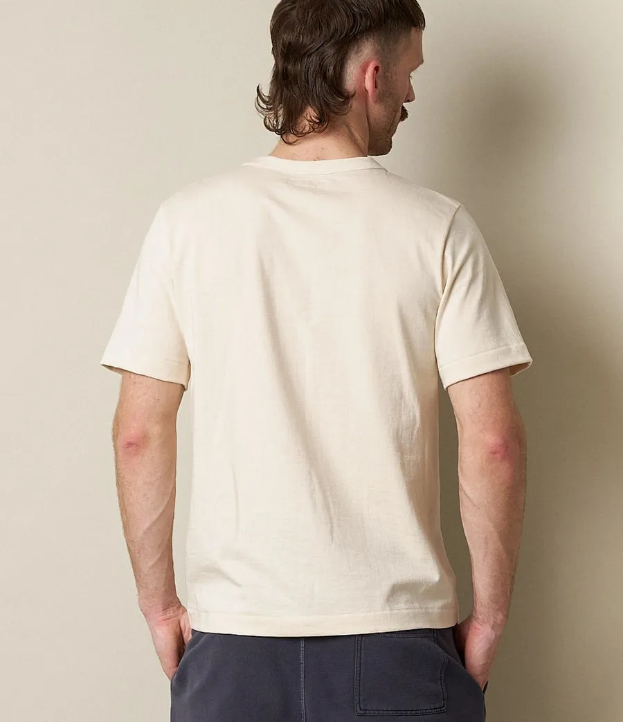 【Merz b. Schwanen】214 Loopwheeled Midweight T-Shirt Nature 圓織重磅微寬有機棉素T天然色 sold by Blue Beach Denim product image thumbnail 5