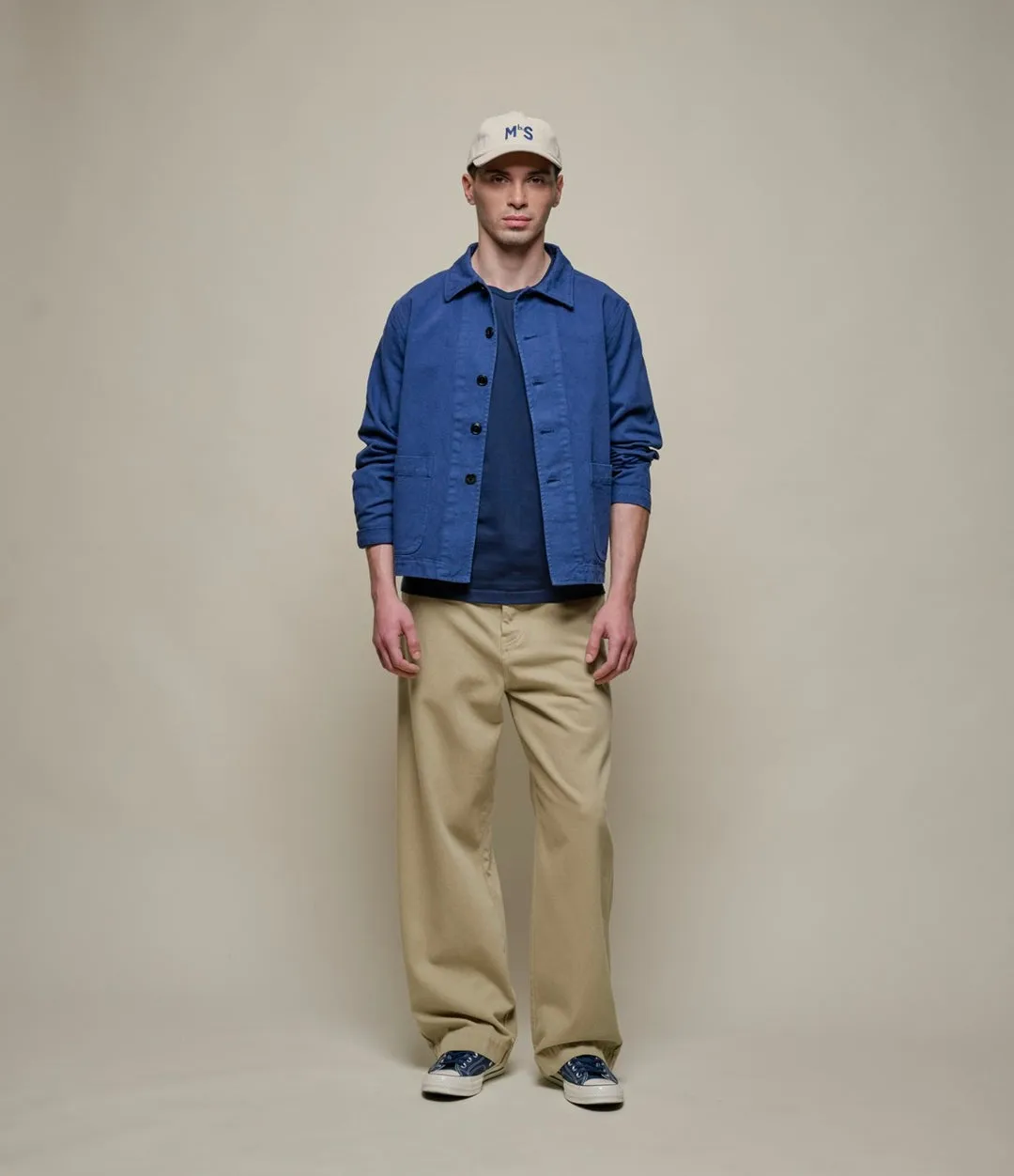 【Merz b. Schwanen】2M15 Vintage Machine Refined T-Shirt Ink Blue 經典重磅有機棉素T墨藍色 sold by Blue Beach Denim product image thumbnail 4