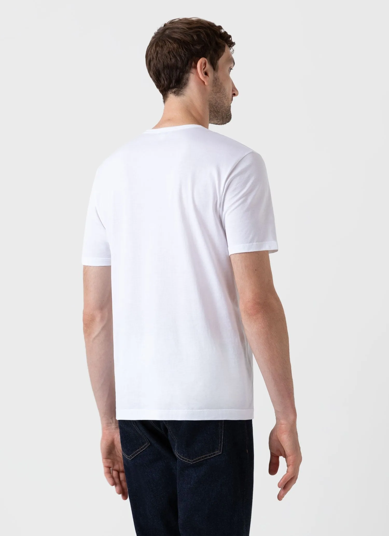 【Sunspel】SS Crew Neck T-Shirt White 白色頂級匹馬棉經典短袖Tee sold by Blue Beach Denim product image thumbnail 4