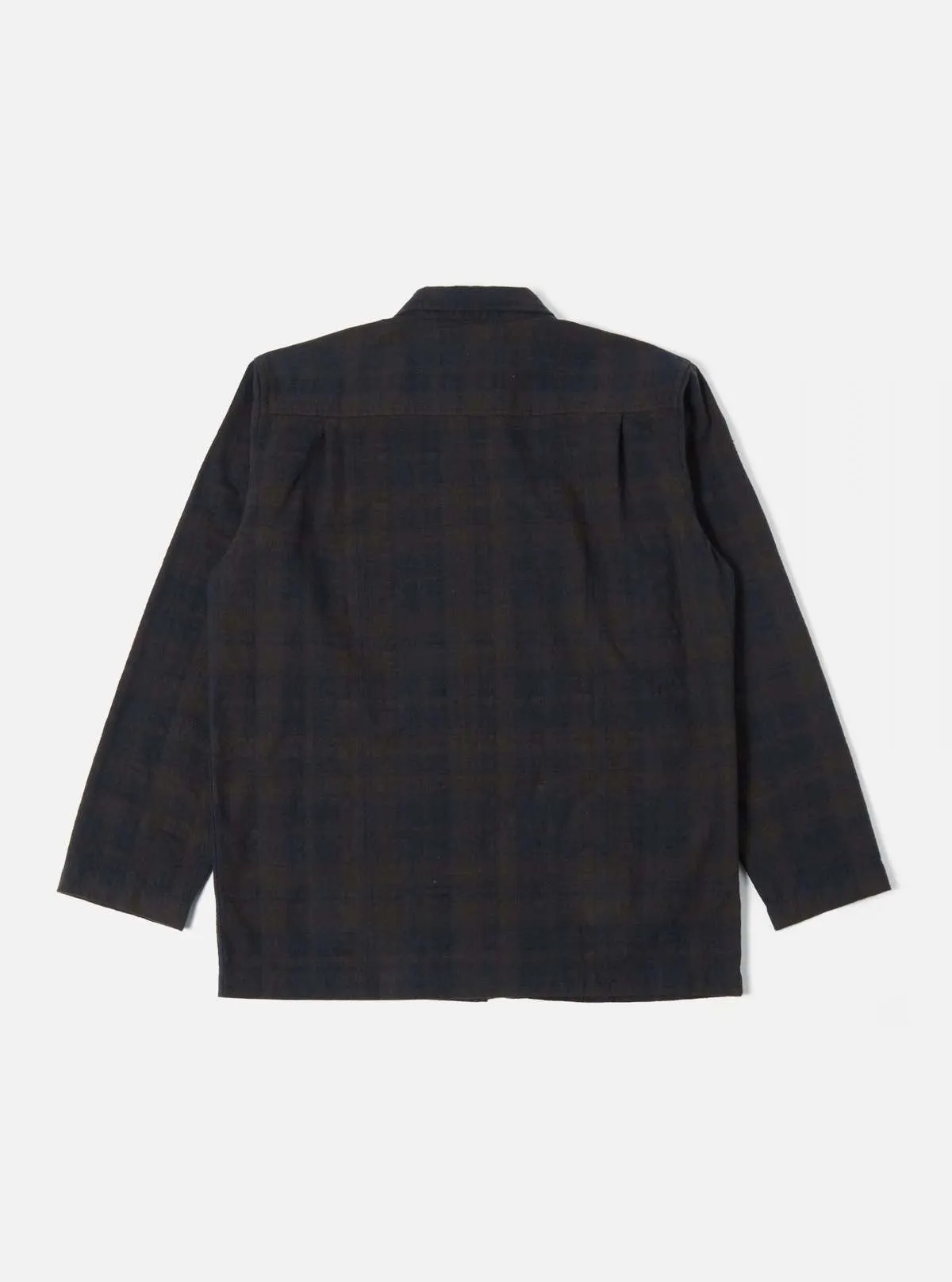 【Universal Works】Easy Overshirt Oak Cotton Navy/Brown 橡樹棉布襯衫外套 sold by Blue Beach Denim product image thumbnail 3