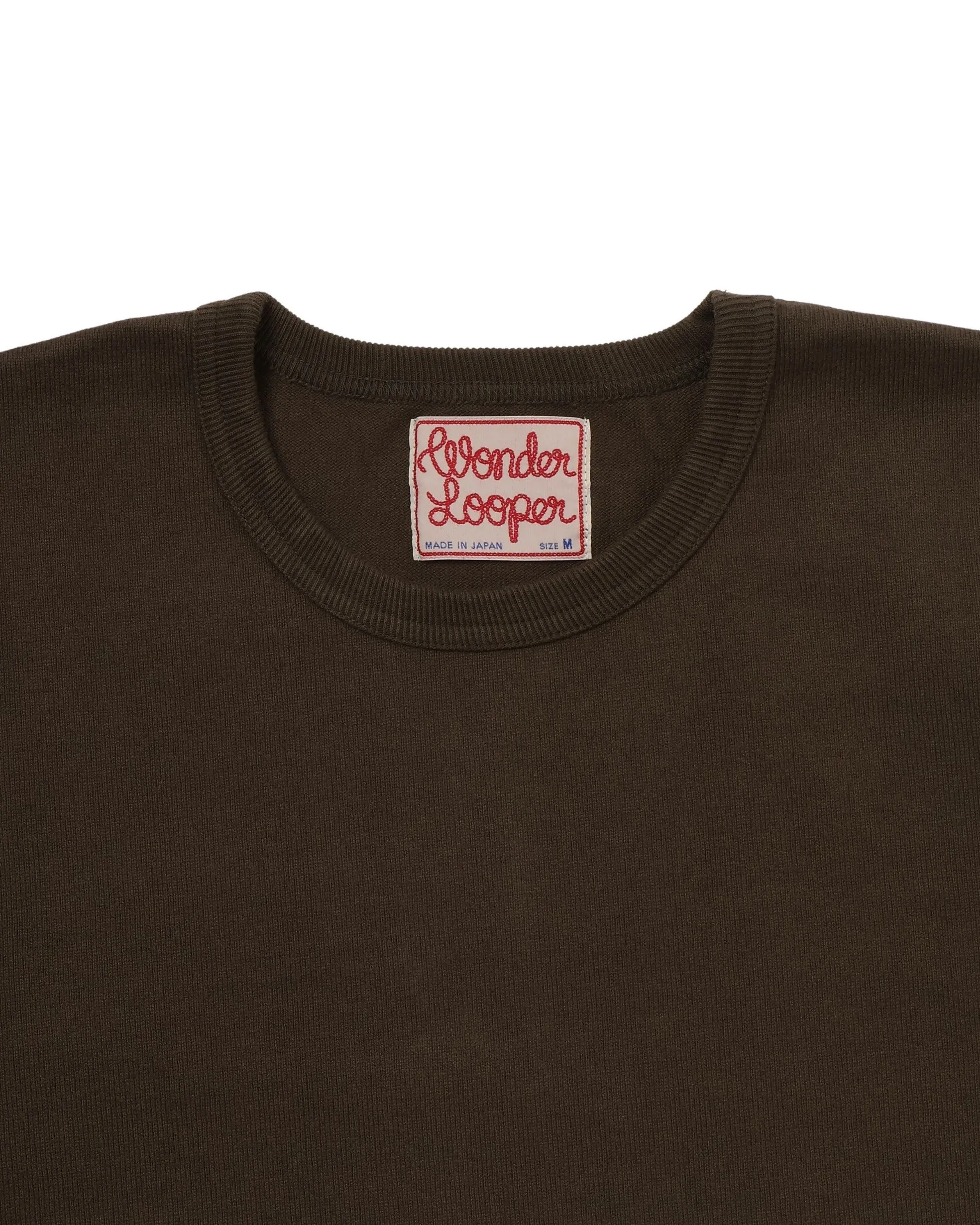 【Wonder Looper】Crewneck T-shirt - Double Heavyweight - Khaki Green 卡其綠雙倍超重量級圓織短T sold by Blue Beach Denim product image thumbnail 2