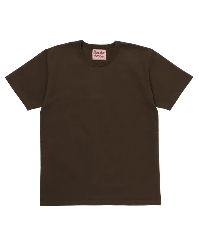【Wonder Looper】Crewneck T-shirt - Double Heavyweight - Khaki Green 卡其綠雙倍超重量級圓織短T sold by Blue Beach Denim