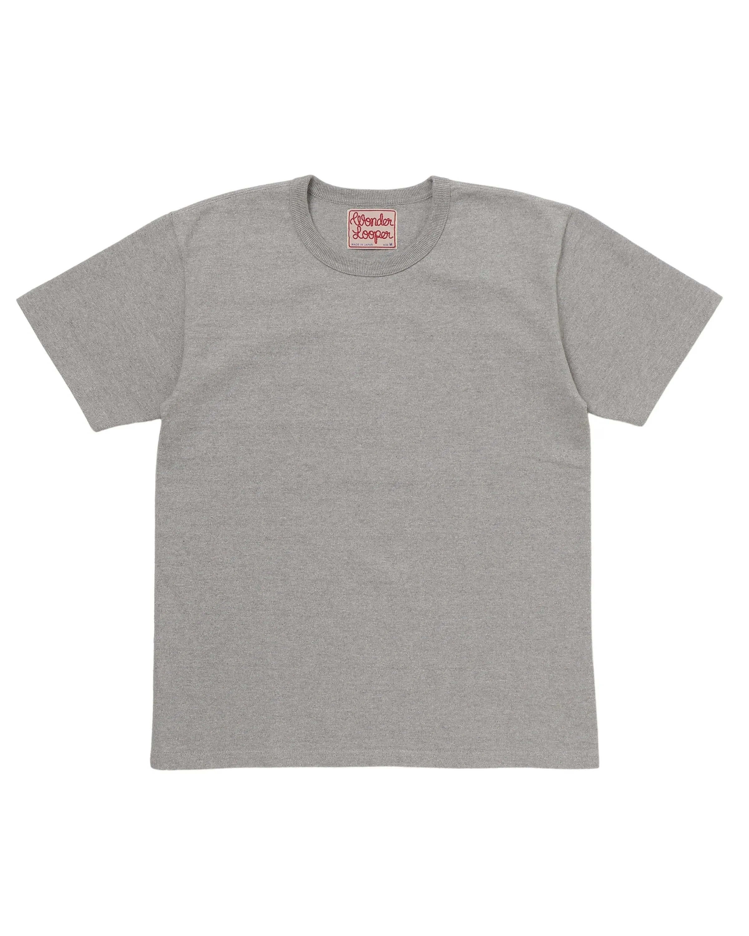 【Wonder Looper】Crewneck T-shirt - Double Heavyweight - Heather Grey 希式灰雙倍超重量級圓織短T sold by Blue Beach Denim