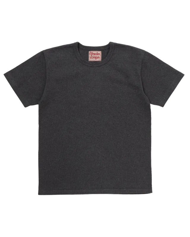 【Wonder Looper】Crewneck T-shirt Double Heavyweight Charcoal 炭灰色雙倍超重量級圓織短T sold by Blue Beach Denim