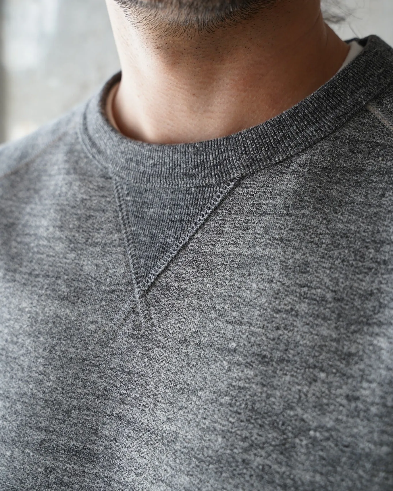 【Wonder Looper】Pullover Crewneck - Fleeced Foxfibre® - Charcoal 炭灰色狐狸棉圓領衛衣 sold by Blue Beach Denim product image thumbnail 4