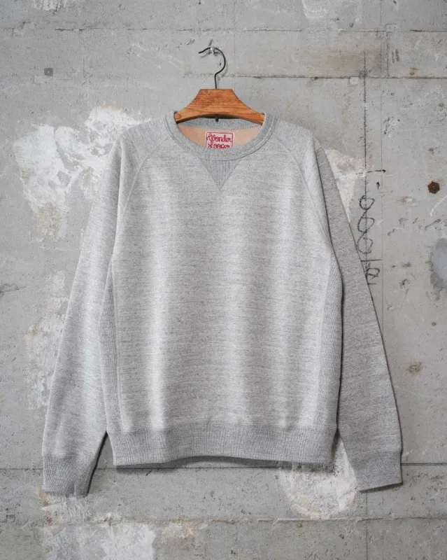 【Wonder Looper】Pullover Crewneck - Fleeced Foxfibre® - Heather Grey 麻灰色狐狸棉圓領衛衣 sold by Blue Beach Denim