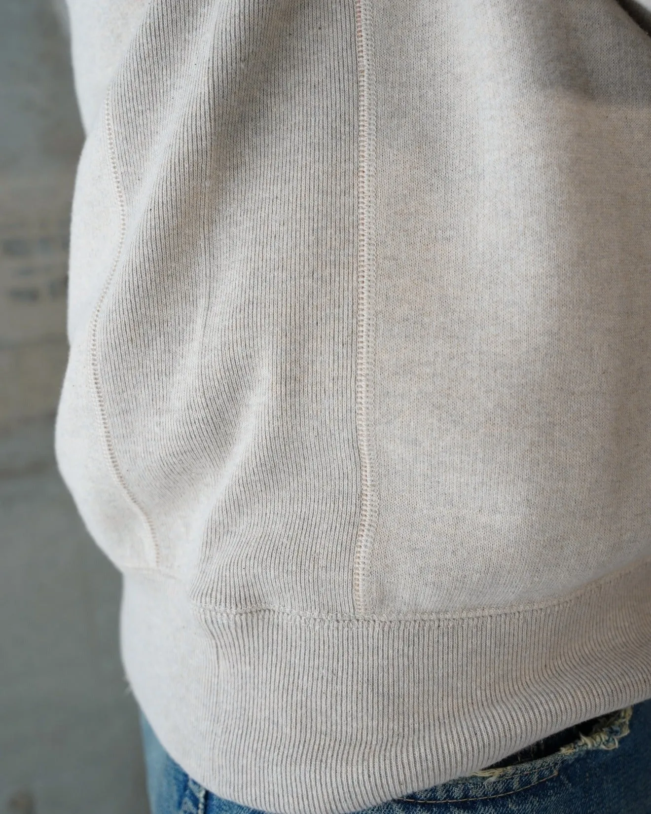【Wonder Looper】Pullover Crewneck - Fleeced Foxfibre® - Oatmeal 燕麥色狐狸棉圓領衛衣 sold by Blue Beach Denim product image thumbnail 4
