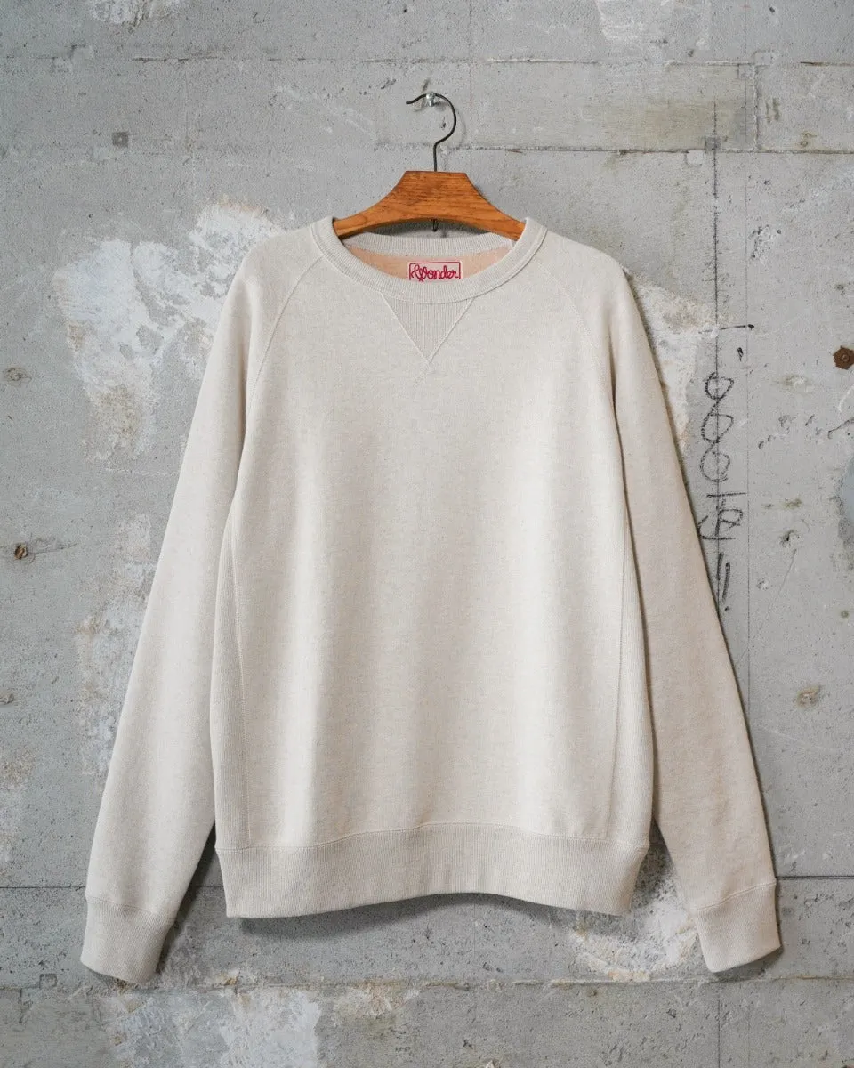 【Wonder Looper】Pullover Crewneck - Fleeced Foxfibre® - Oatmeal 燕麥色狐狸棉圓領衛衣 sold by Blue Beach Denim