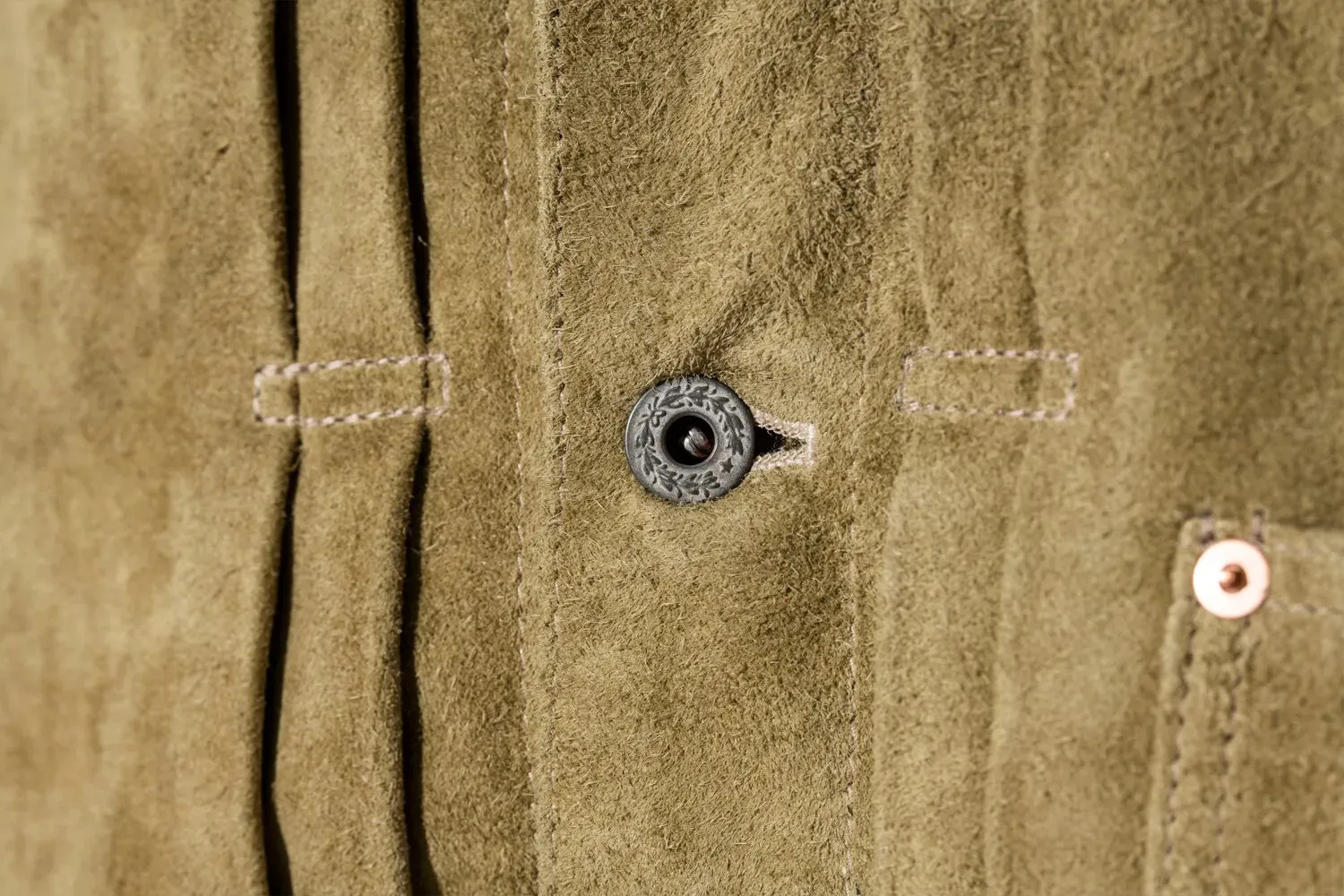 【Y'2 Leather】HSB 140-T Khaki Horse Roughout WWII Type I 卡其馬革反皮大戰版一代夾克 sold by Blue Beach Denim product image thumbnail 3